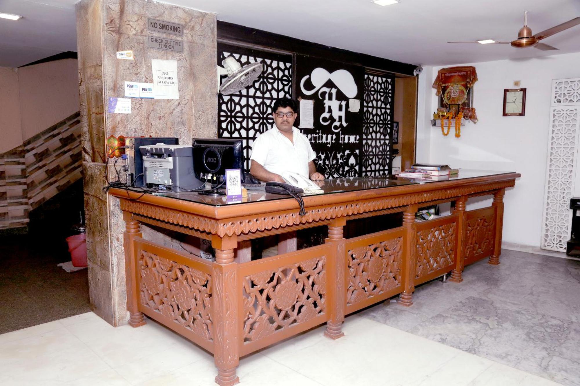 Hotel Heritage Home Walking 1 Minuit From R K Ashram Metro Station New Delhi Exterior photo